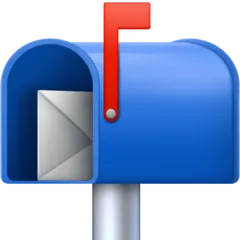 open mailbox with raised flag for Facebook-plattformen