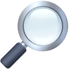 Facebookプラットフォームのmagnifying glass tilted right