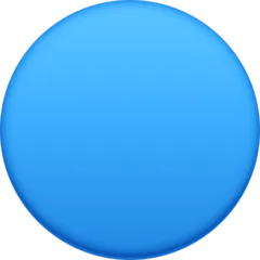 blue circle for Facebook platform