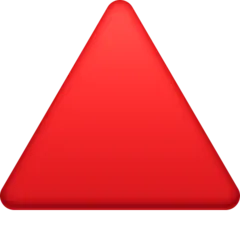 red triangle pointed up para a plataforma Facebook