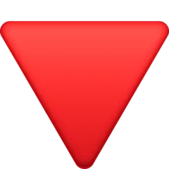 red triangle pointed down untuk platform Facebook