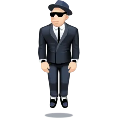 person in suit levitating: light skin tone per la piattaforma Facebook