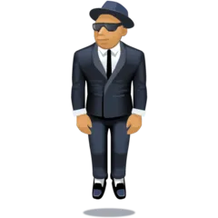 Facebook 플랫폼을 위한 person in suit levitating: medium skin tone