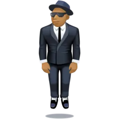 Facebook dla platformy person in suit levitating: medium-dark skin tone