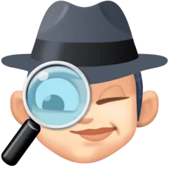 woman detective: light skin tone for Facebook platform