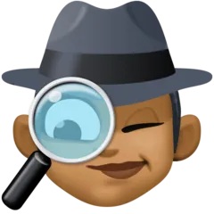 Facebookプラットフォームのwoman detective: medium-dark skin tone