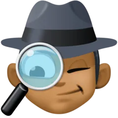 detective: medium-dark skin tone untuk platform Facebook