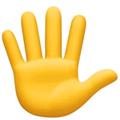 Facebookプラットフォームのhand with fingers splayed