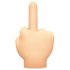 middle finger: light skin tone per la piattaforma Facebook