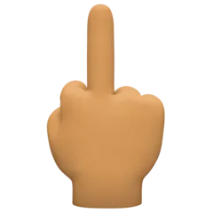 middle finger: medium skin tone pentru platforma Facebook