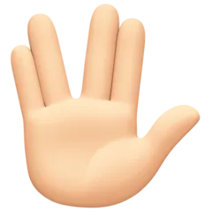 Facebook 플랫폼을 위한 vulcan salute: light skin tone