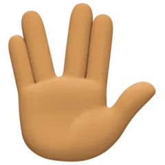 Facebook 플랫폼을 위한 vulcan salute: medium skin tone