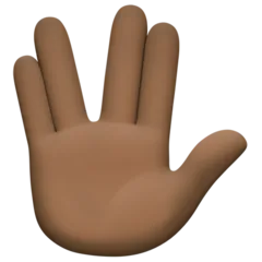 vulcan salute: dark skin tone alustalla Facebook