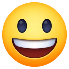 Facebook 平台中的 grinning face with big eyes