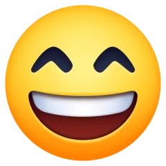 Facebook 平台中的 grinning face with smiling eyes