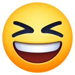 Facebook 平台中的 grinning squinting face