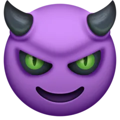 smiling face with horns สำหรับแพลตฟอร์ม Facebook