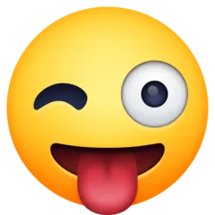 winking face with tongue για την πλατφόρμα Facebook