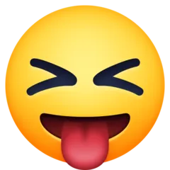 Facebook 平台中的 squinting face with tongue