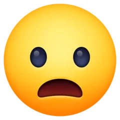 Facebook 平台中的 frowning face with open mouth