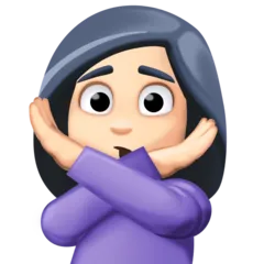 person gesturing NO: light skin tone für Facebook Plattform