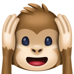 hear-no-evil monkey لمنصة Facebook