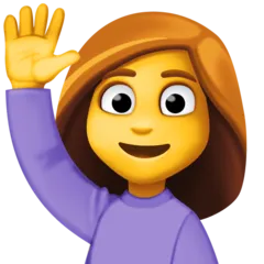 woman raising hand для платформы Facebook