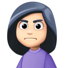 Facebook 플랫폼을 위한 woman frowning: light skin tone