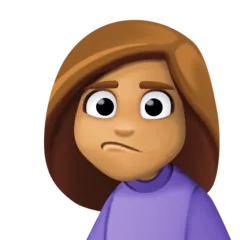 Facebook dla platformy person pouting: medium skin tone
