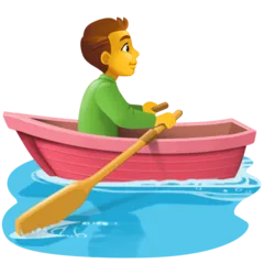 person rowing boat pour la plateforme Facebook