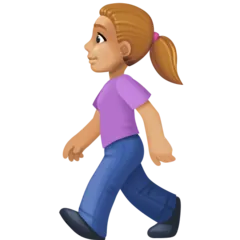 Facebook platformu için woman walking: medium-light skin tone