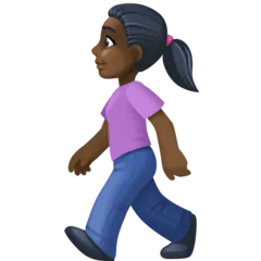 woman walking: dark skin tone pentru platforma Facebook