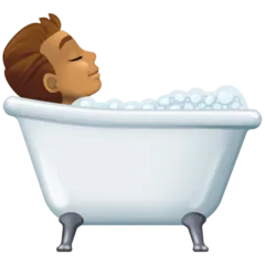 Facebook dla platformy person taking bath: medium skin tone