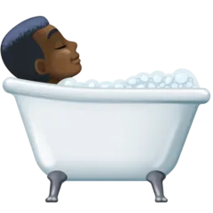 person taking bath: dark skin tone per la piattaforma Facebook