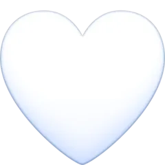 Facebook প্ল্যাটফর্মে জন্য white heart