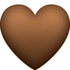 Facebook 平台中的 brown heart
