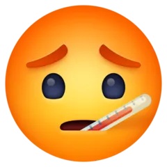 face with thermometer για την πλατφόρμα Facebook
