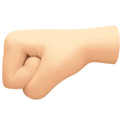 left-facing fist: light skin tone per la piattaforma Facebook