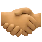 handshake: medium skin tone pentru platforma Facebook