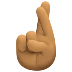 crossed fingers: medium skin tone pentru platforma Facebook