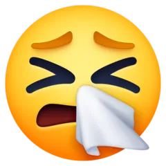 Facebook platformon a(z) sneezing face képe
