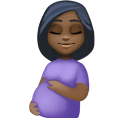 Facebook dla platformy pregnant woman: dark skin tone