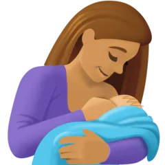 breast-feeding: medium skin tone สำหรับแพลตฟอร์ม Facebook