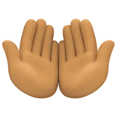 Facebook dla platformy palms up together: medium skin tone