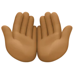 palms up together: medium-dark skin tone per la piattaforma Facebook