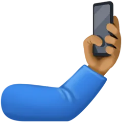 selfie: medium-dark skin tone สำหรับแพลตฟอร์ม Facebook