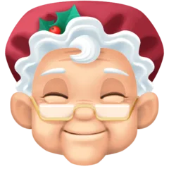 Mrs. Claus: light skin tone untuk platform Facebook