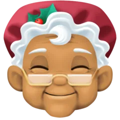 Facebook dla platformy Mrs. Claus: medium skin tone