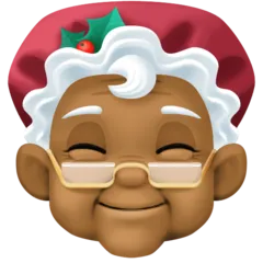 Mrs. Claus: medium-dark skin tone สำหรับแพลตฟอร์ม Facebook