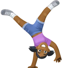 person cartwheeling: medium-dark skin tone per la piattaforma Facebook